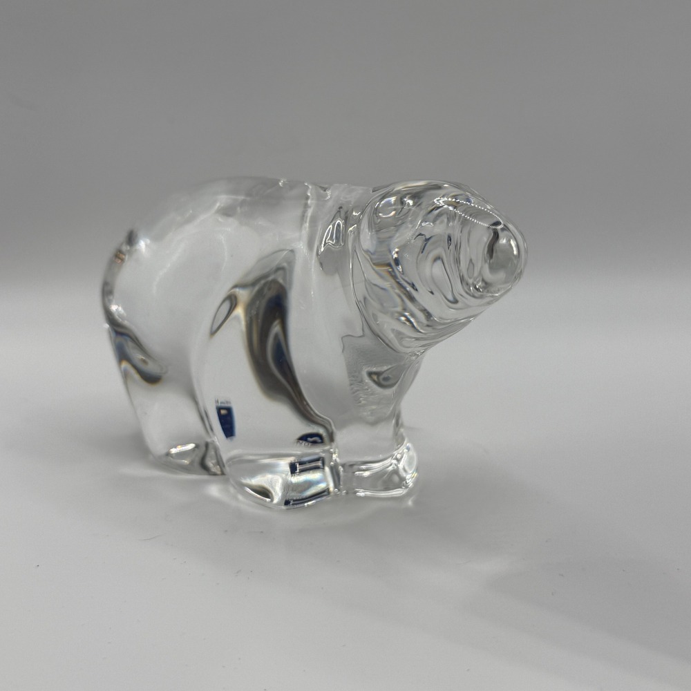 Hadeland Polar Bear Figurine Unisex OS Clear Art Glass Norway Crystal Decor